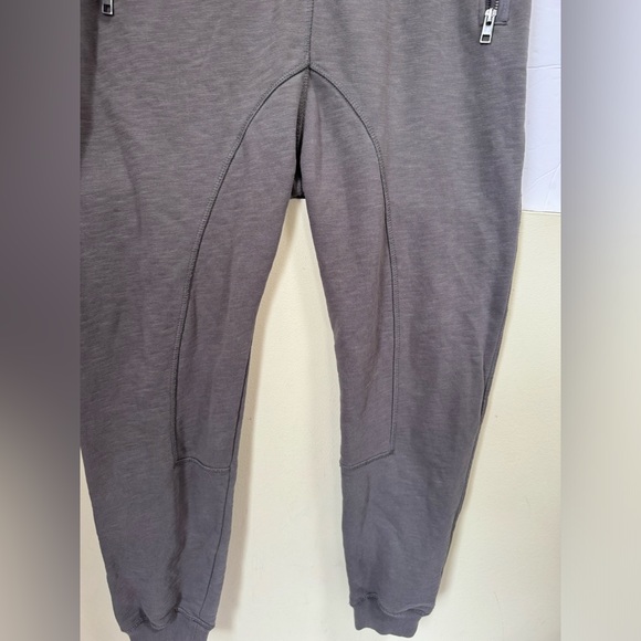 AllSaints Zodiac Cotton Sweat Pants Jogger Drawstring Zip Pocket Pants Harem Tan - Picture 3 of 16